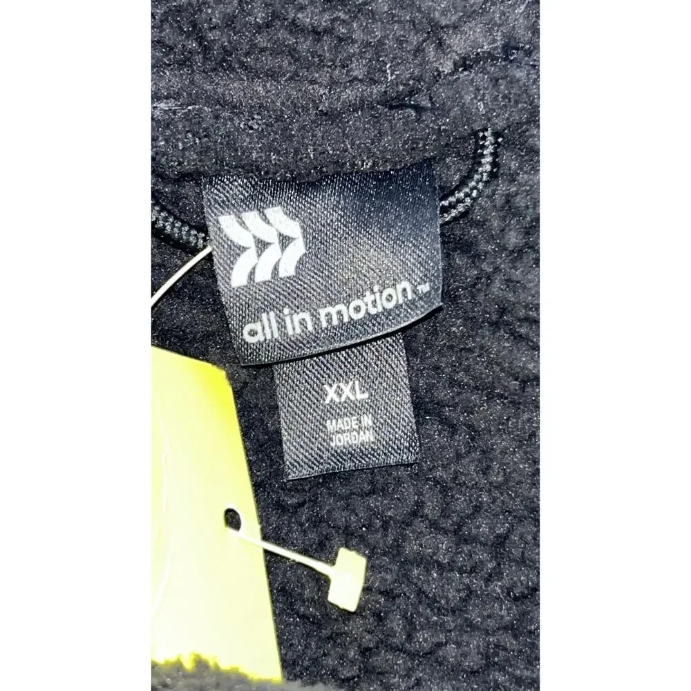All in Motion‎ Cozy Cowl Neck Pullover Women XXL Black NEW Sherpa Fleece Pocket
